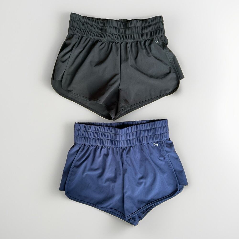 DSG High Rise Stride Shorts Women Sz Small 3" Inseam Blue Black Lot of 2 Workout